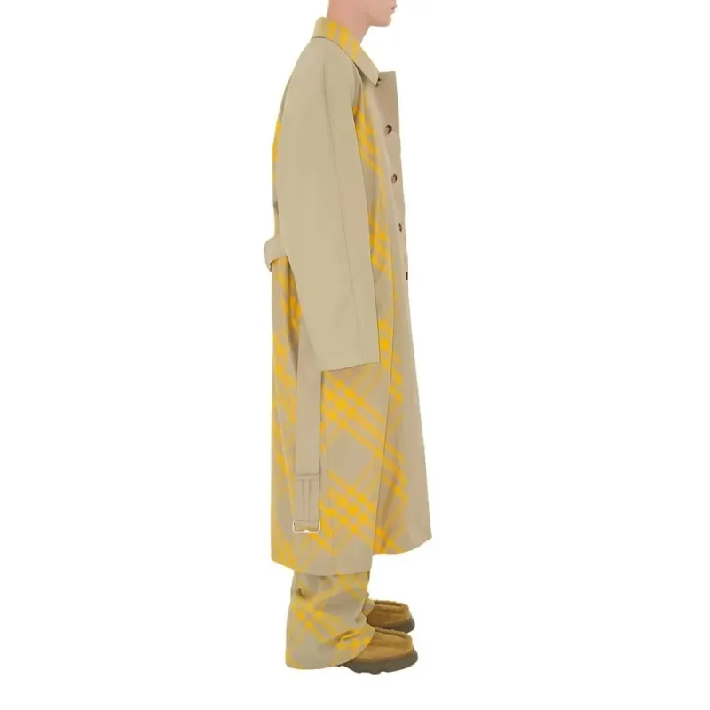 Burberry Checked Belted Waist Reversible Trench Coat-3