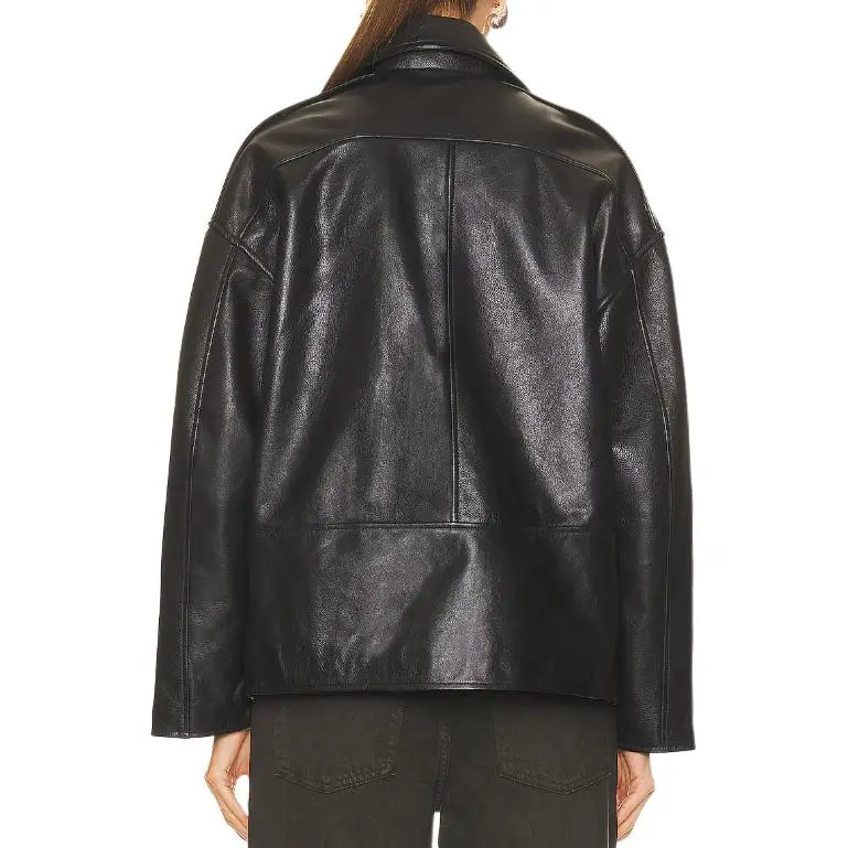 GRLFRND Leather Jacket Women's Black-2