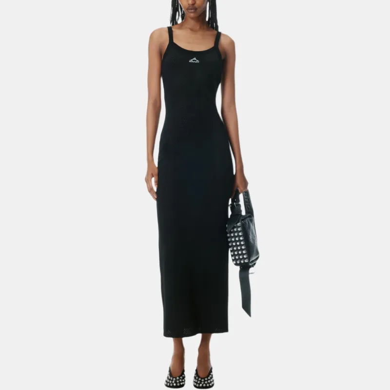 Alexander Wang 3D Logo Mesh Sleeveless Midi Dress-1