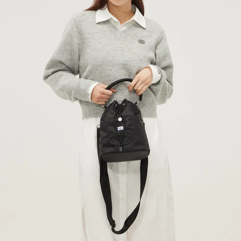 Lee Polyester Bucket Bag, Shoulder Bag, Crossbody Bag, Handbag Regular Women's Black-2