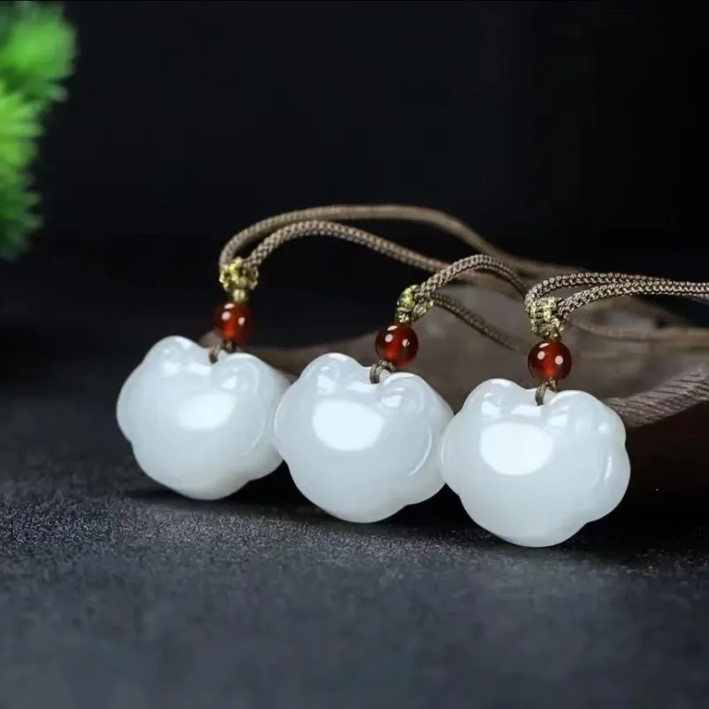 Gifts Golden Silk Jade Necklaces Unisex-1
