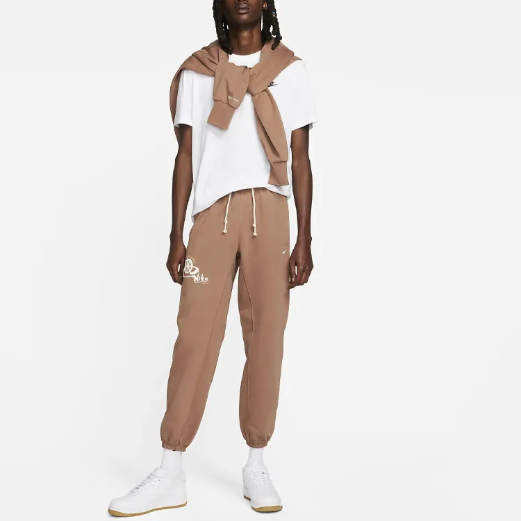 Nike Knitted Sweatpants Men Light Brown-2