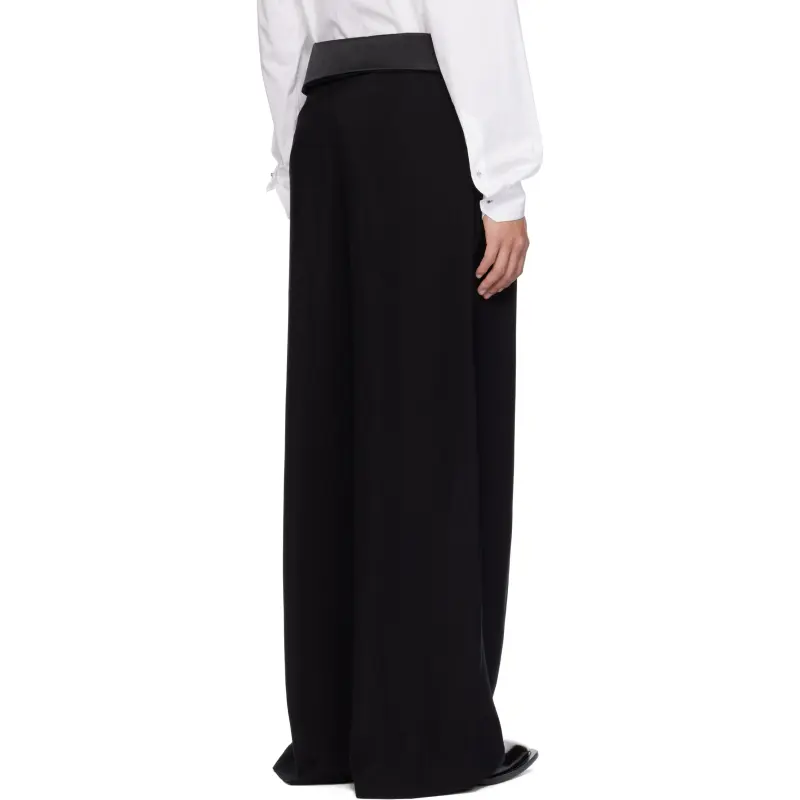 Mugler Satin cummerbund Trousers-1