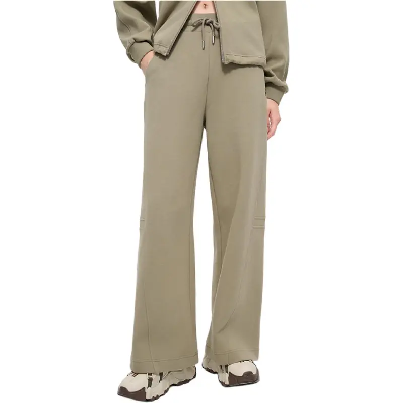 FILA FUSION Knitted Sports Pants Women's Dark Brown Khaki-3
