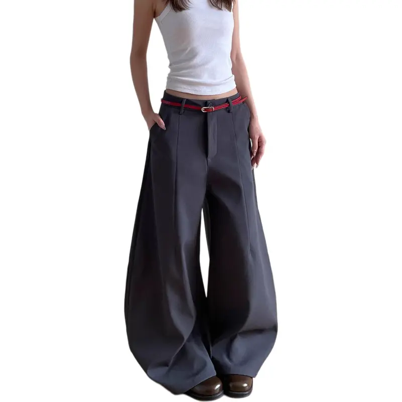 VINMUK Casual Pants Unisex Gray-6