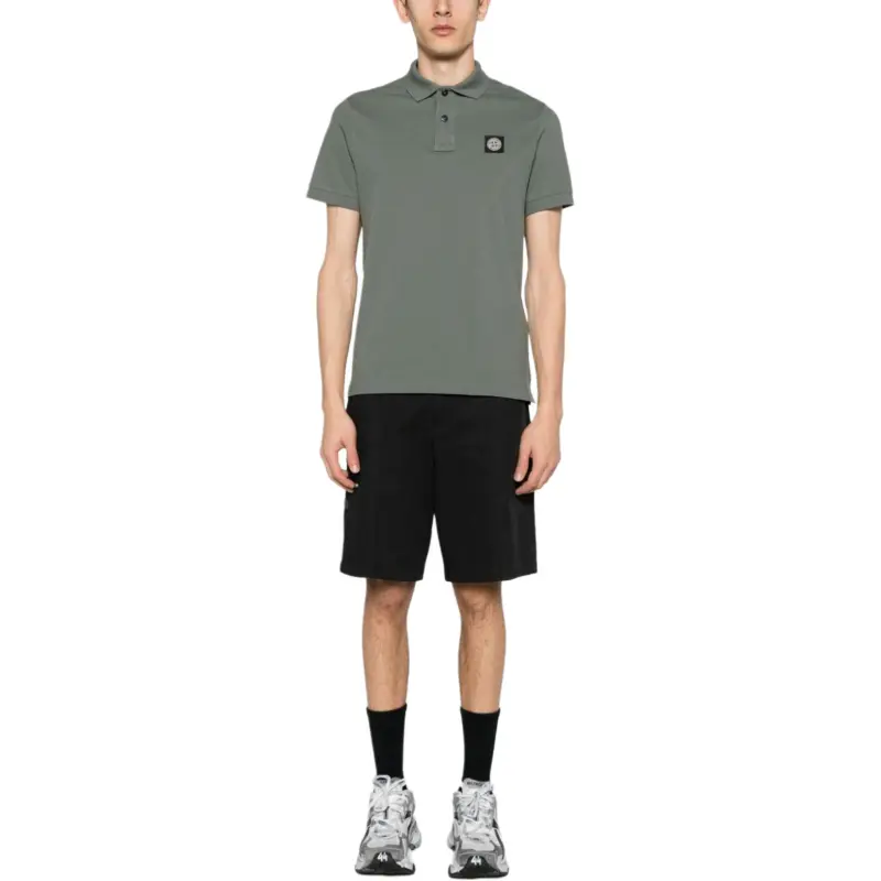 STONE ISLAND Logo Patch Polo Shirt-2