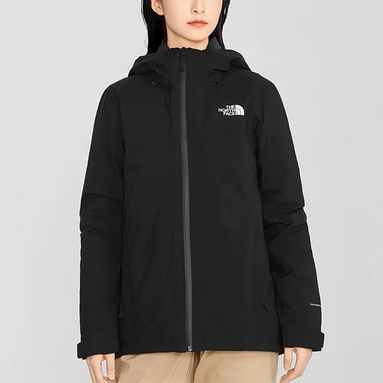 THE NORTH FACE Water Resistant Windproof Breathable Warm Windbreaker Jacket Women's Black-4