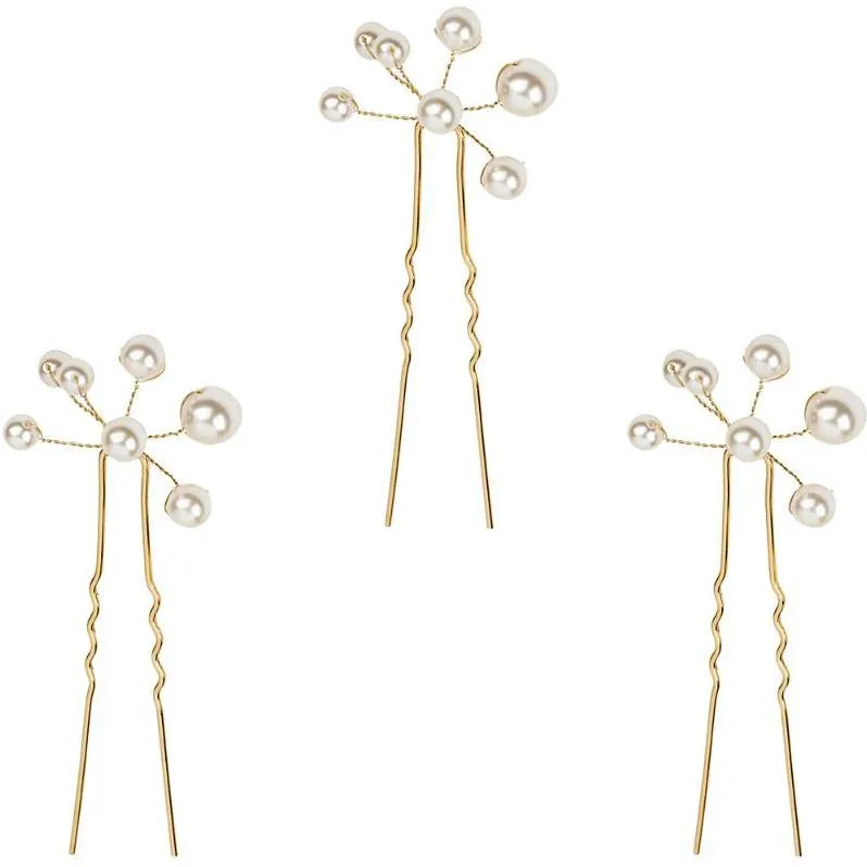 Jennifer Behr Three pack Primavera Pearl detail Hairpins-1