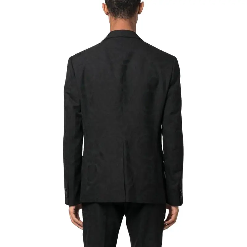 VERSACE Barocco Silhouette Virgin Wool Blazer-6