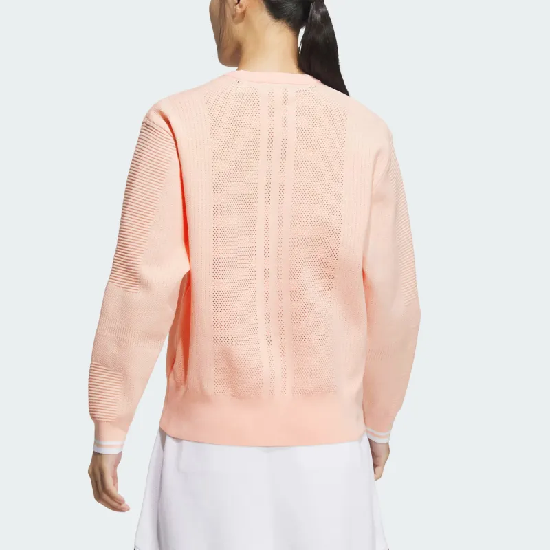 Adidas CREW SWEATER Sweatshirt Women's Powder Coral Pink-2