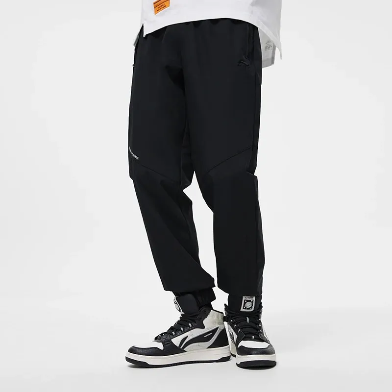 LiNing Sports Trend Series Knitted Sweatpants Men's Black-2