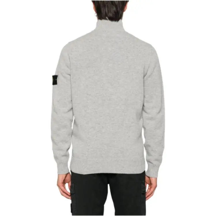 STONE ISLAND Buttoned High Neck Jumper-4