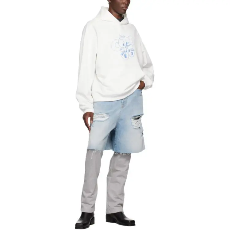 WE11DONE Monster print Cotton Hoodie-2