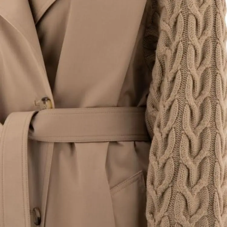 MaxMara Panelled Tie-Waist Coat-4
