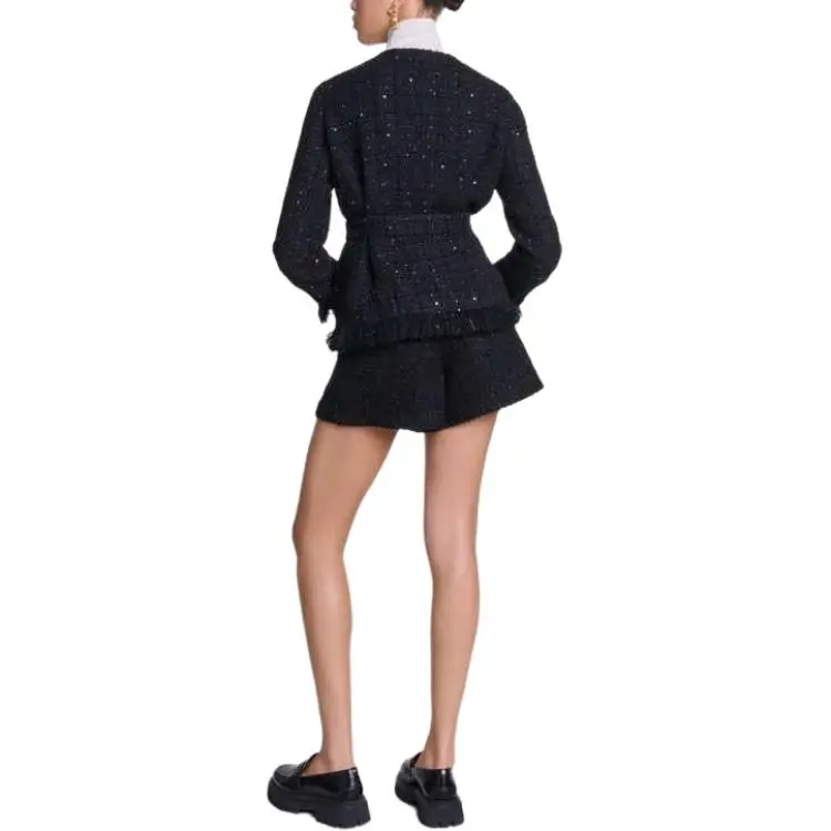 Maje Sequinned Tweed Jacket-1