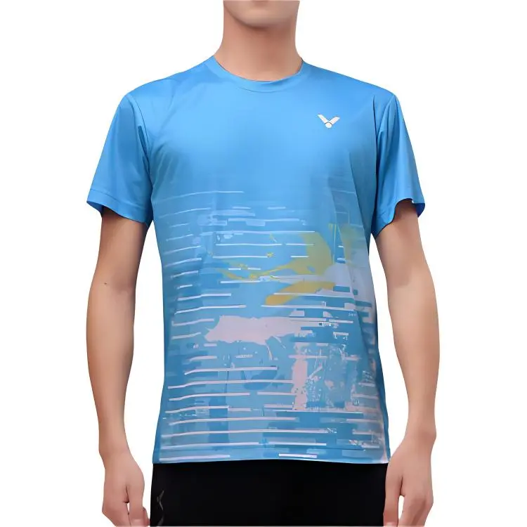 VICTOR T Shirt Unisex Light Aqua Blue-2