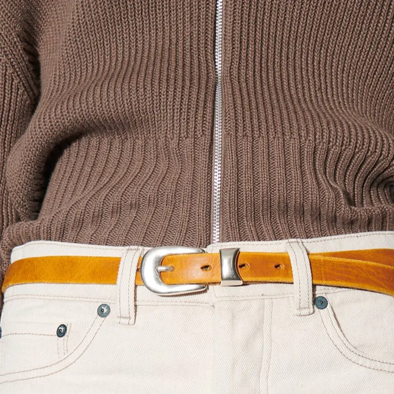OUR LEGACY Textured Leather Belt-3