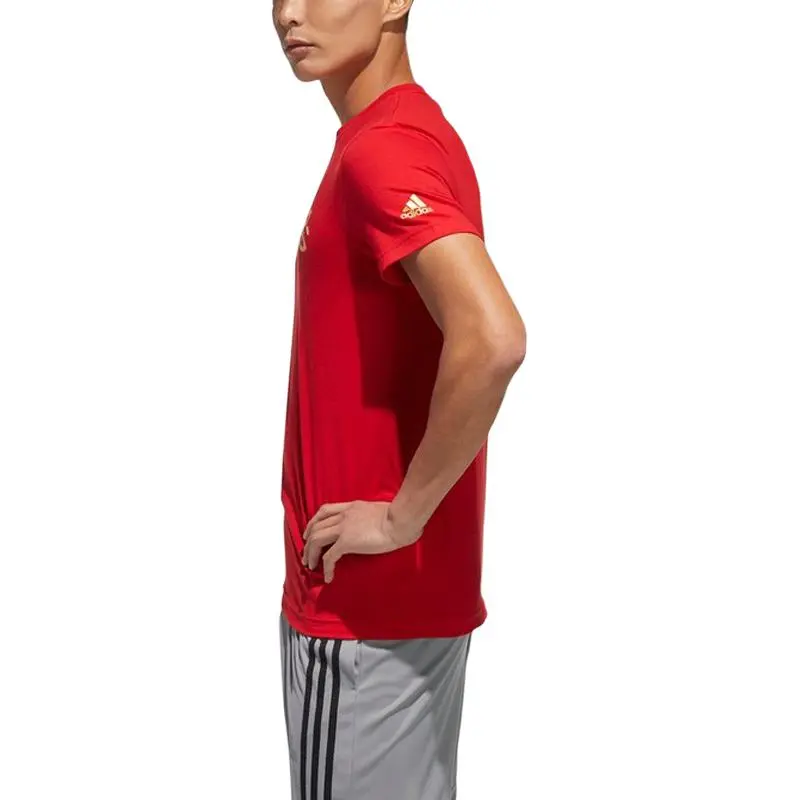Adidas T Shirts Men Red-4
