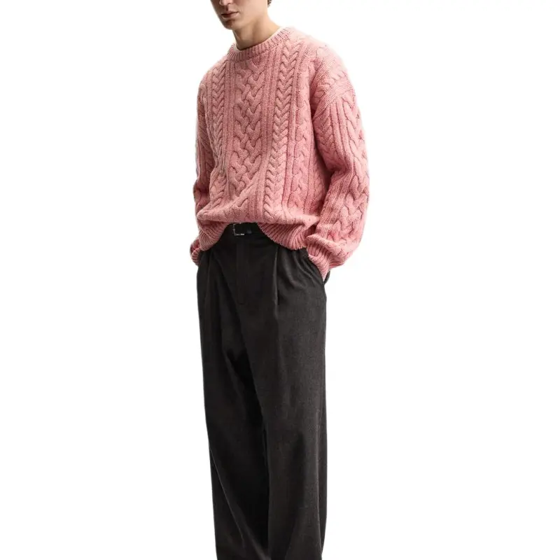 ZARA Sweaters Men Pink-3