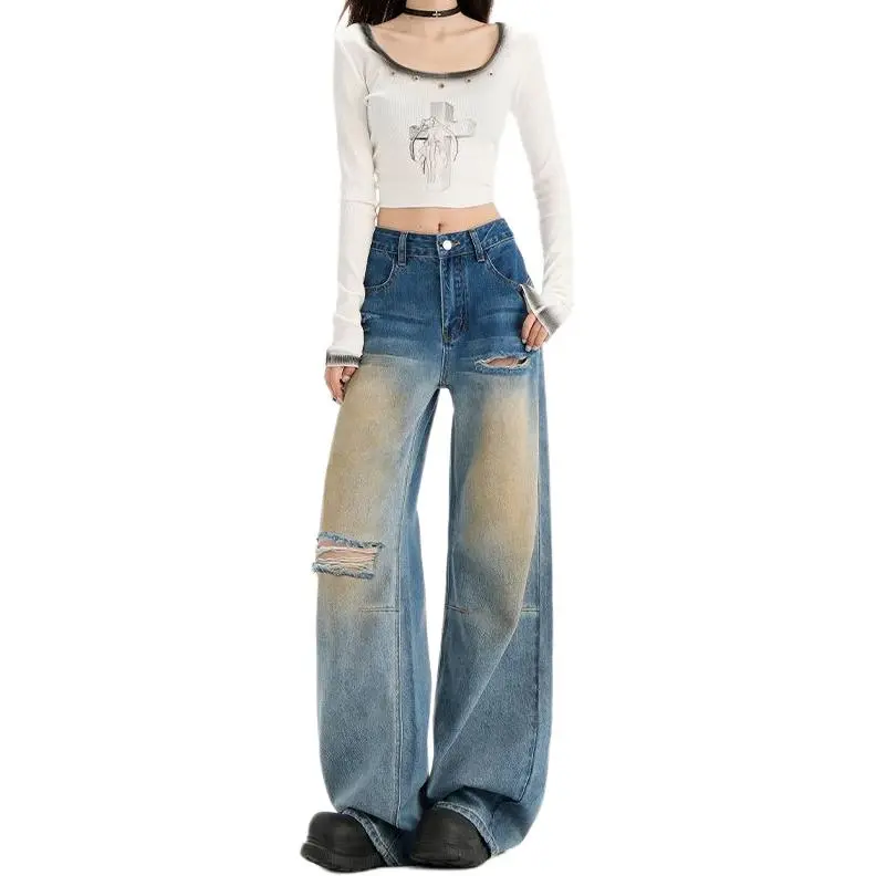 Concubine Zhu Jeans Women's Light Blue-3