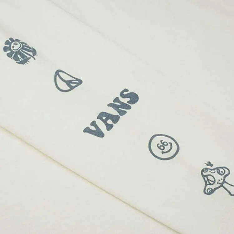 Vans Set in Sleeve T Shirt Women's Ecru-3