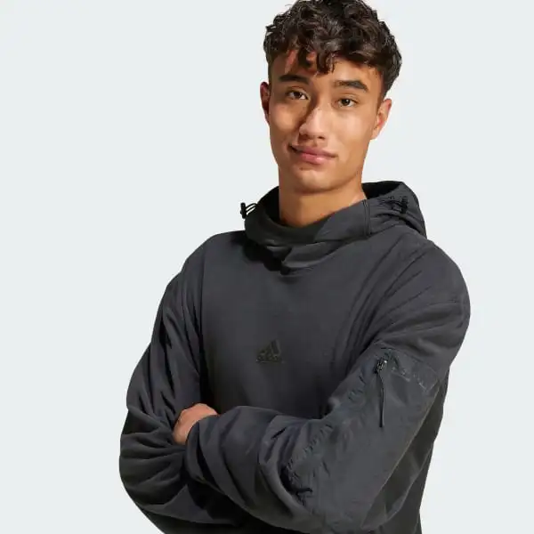 Adidas Free Shipping With AdiClub City Escape Polar Fleece Hoodie-4