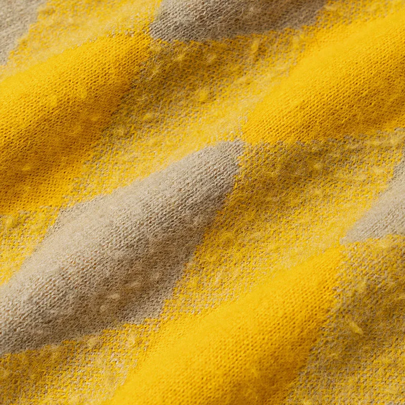 Burberry Argyle Patterned Jacquard Wool Cardigan 'Yellow/Gold'-6