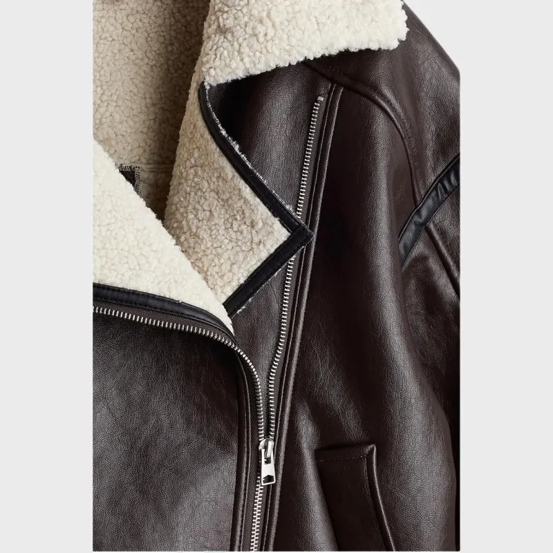 H&M Jackets Coats Women's Dark Brown-4