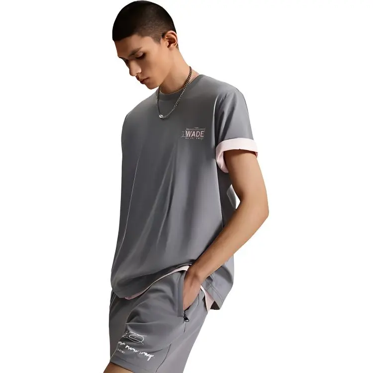 LiNing T Shirt Men's Shadow Gray-4
