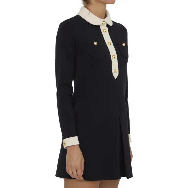 CELINE Mini Trapeze Dress In Wool Jersey-5