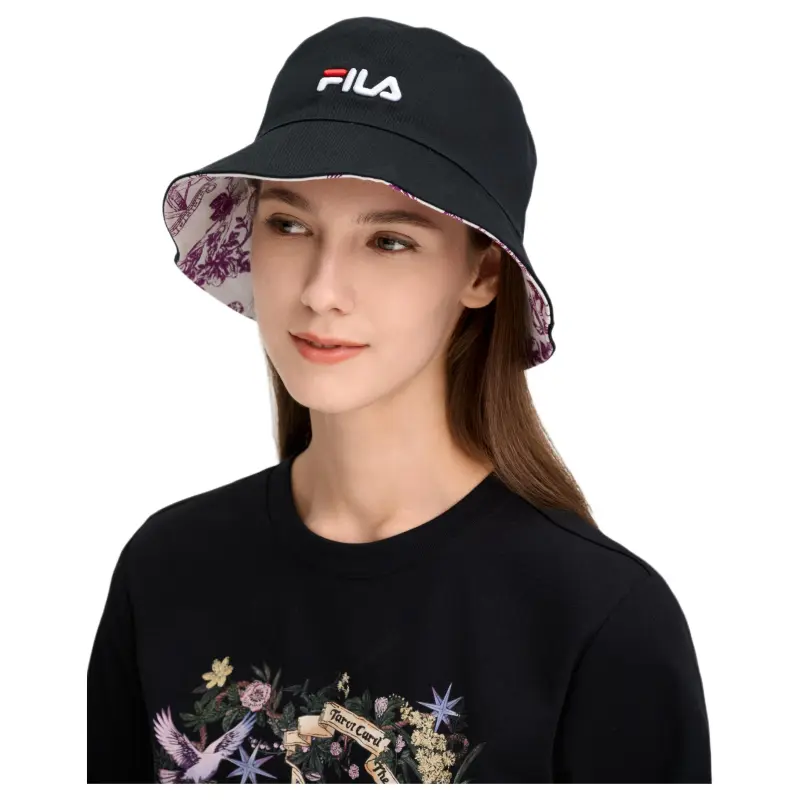 FILA Lifestyle Cotton Round Hat Women's Light Beige White-2