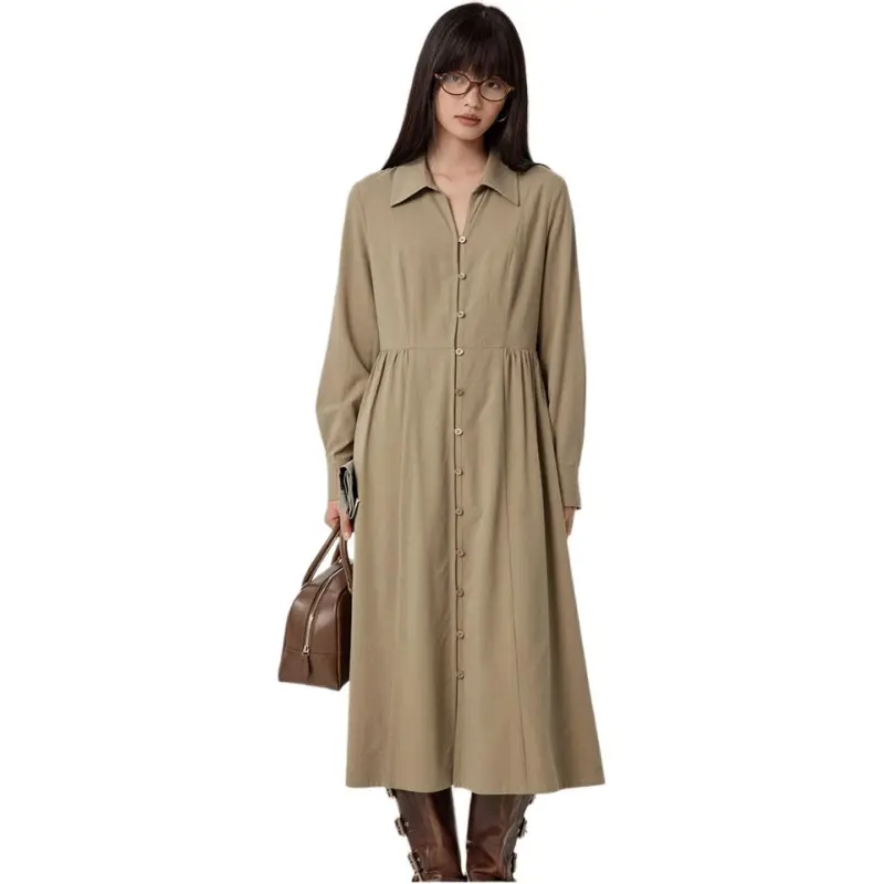Omont Long Sleeved Dress Women's Moon Gray-4