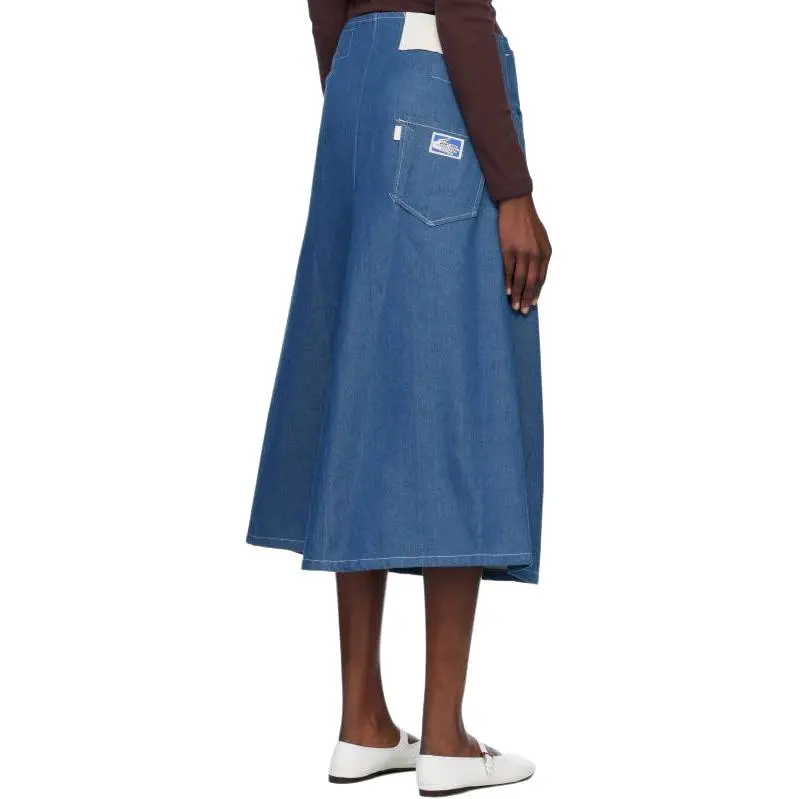 Story Mfg Denim Long Skirt Women's Blue-2