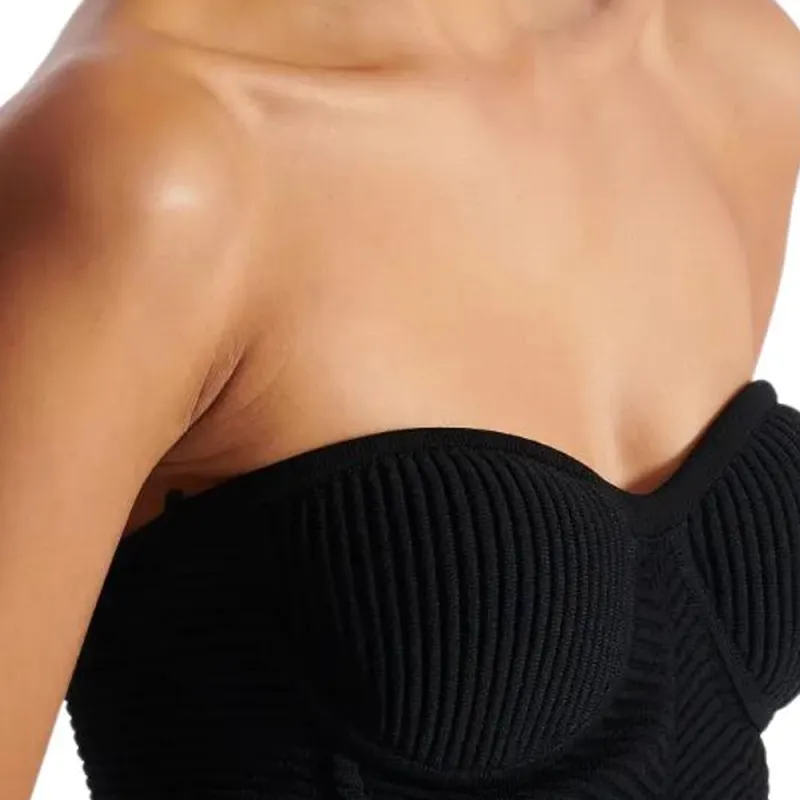 BALMAIN SS25 Sleeveless Dress Women's Black-6