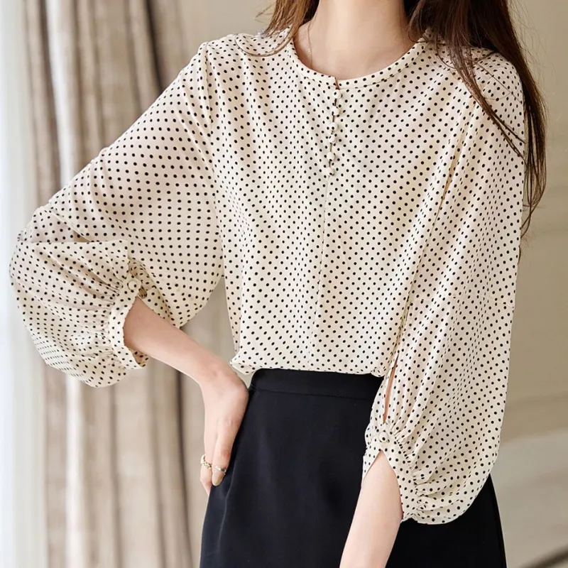 【dme】 Chiffon Shirts Women's Ecru-4