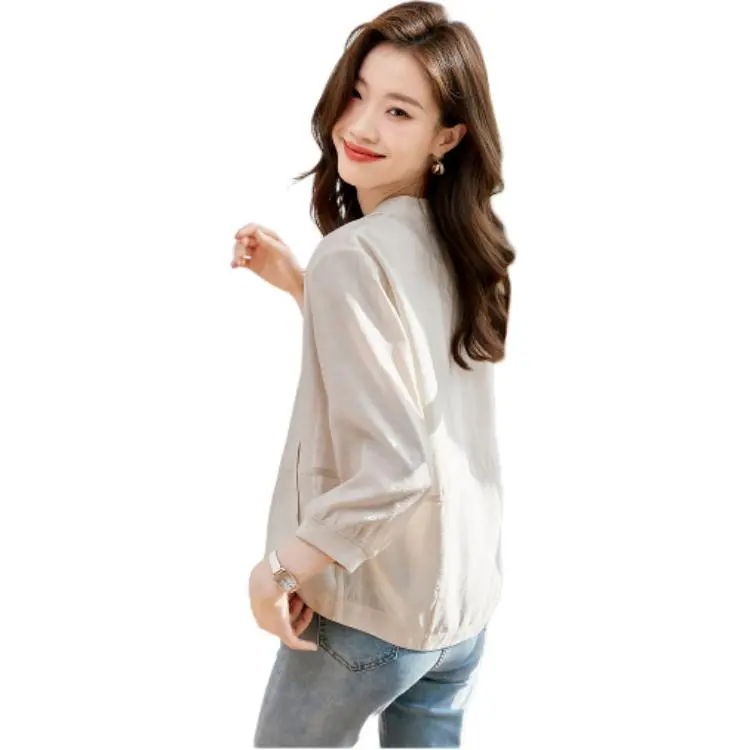 Mo Han Yi Mei Jackets & Coats Women's Beige Apricot-1