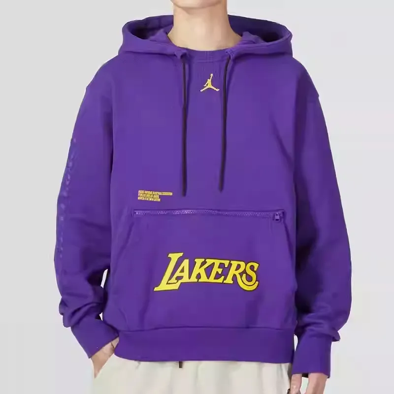 Jordan Lakers NBA Sweatshirts Men Purple-4