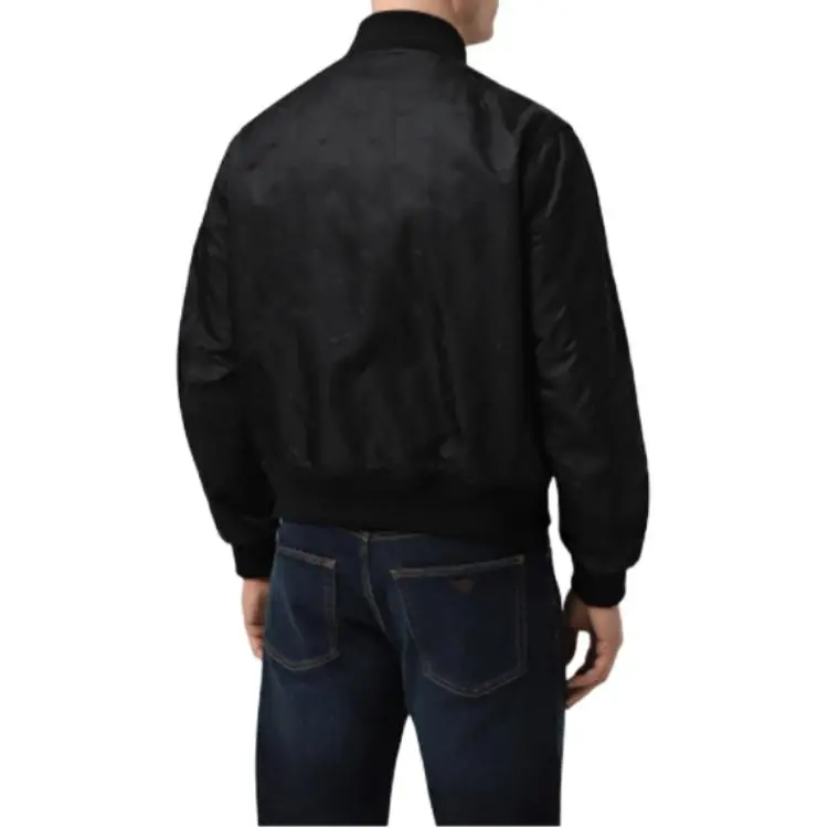 EMPORIO ARMANI Nylon Blouson With All over Micro Eagle Embroidery-4