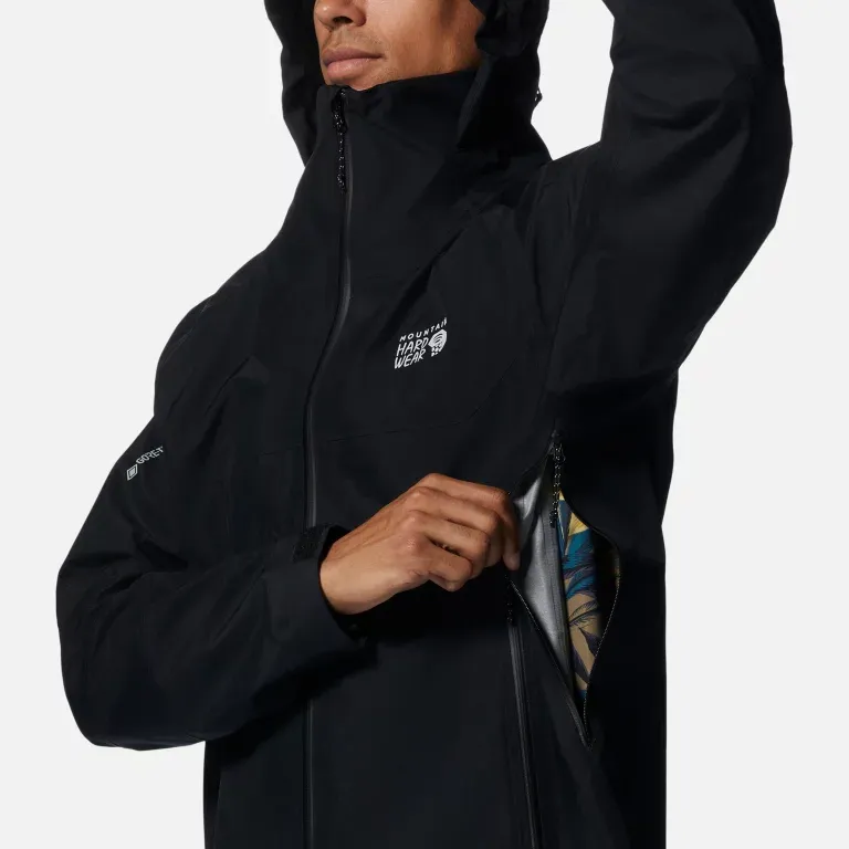 MOUNTAIN HARDWEAR Waterproof And Breathable Windbreaker Jacket Men's Black-3