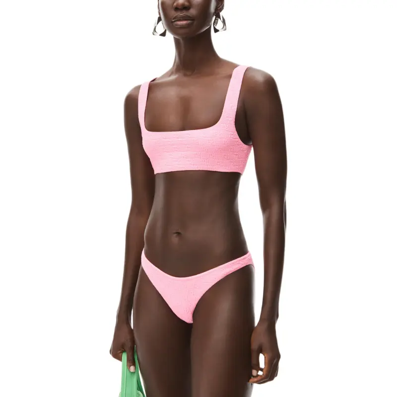 Alexander Wang Textured Logo Jersey Bikini Bottom-3