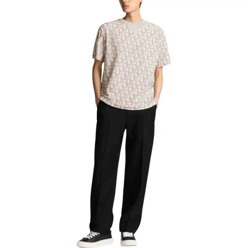 DIOR T Shirts Men Beige-3