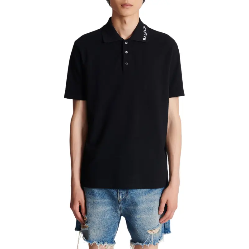 BALMAIN Embroidered Polo Shirt-1