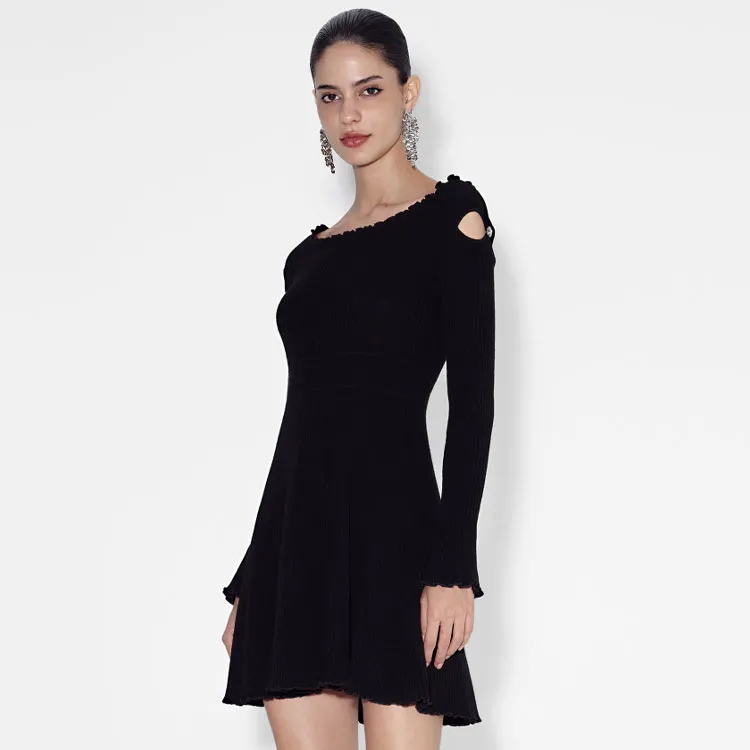 Bebe FW23 Long Sleeved Dress Women's Black-1