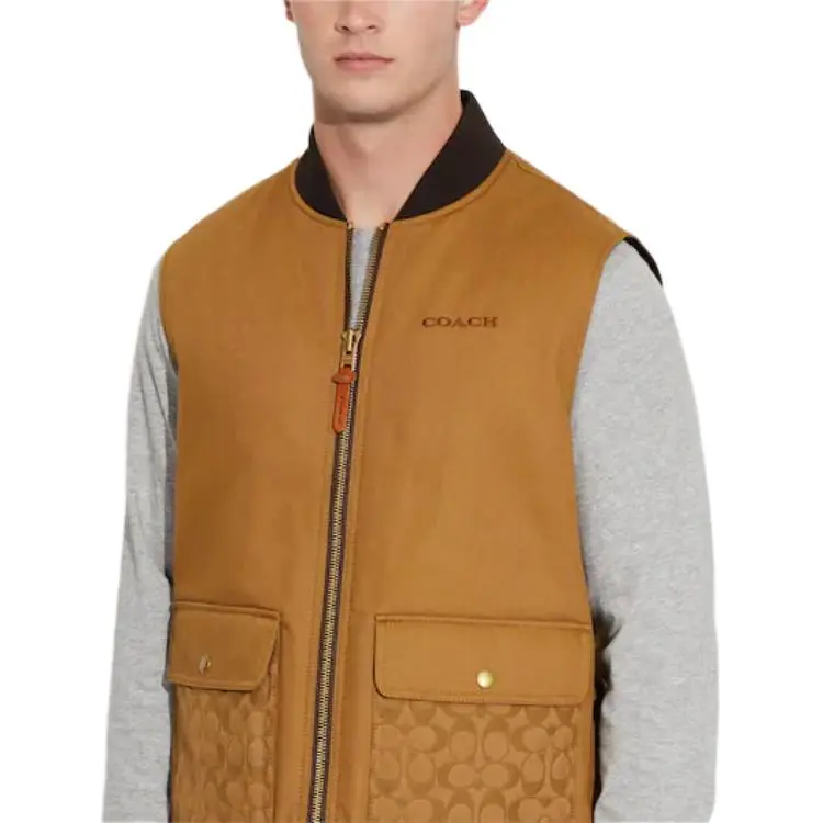 COACH Vests Men Khaki-4