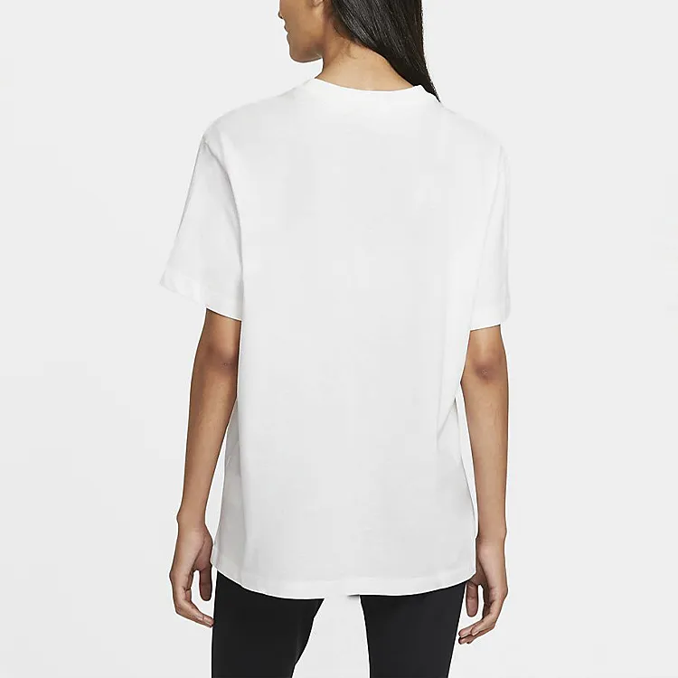 Nike Drop Shoulder Sleeve T Shirt Women's White-3