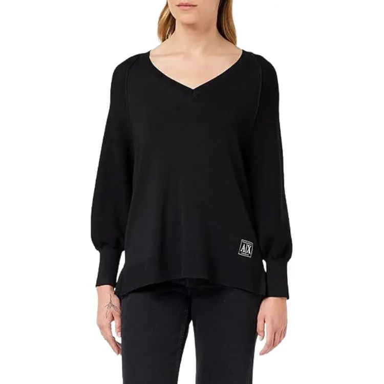 ARMANI EXCHANGEAE SS23 Knitwear Women's Black-1
