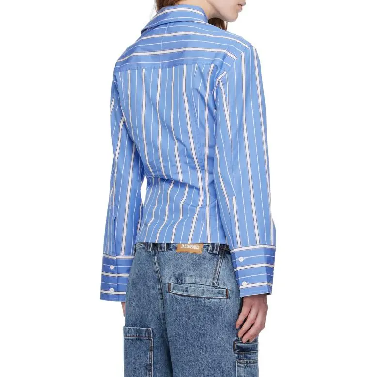 Jacquemus La Chemise Ruban 'Blue Stripe'-4