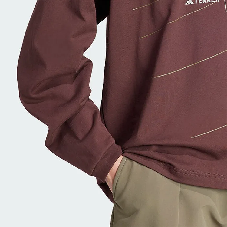 And Wander X Adidas TERREX X And Wander T-Shirts Unisex Dark Gray Brown-4