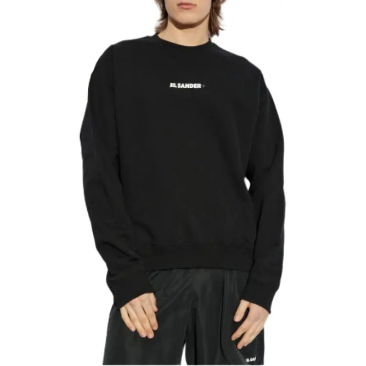 JIL SANDER + Crewneck Logo Print Sweatshirt-3