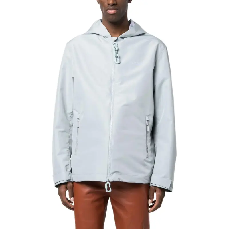 OFF WHITE Quote Zip Up Hooded Windbreaker-2